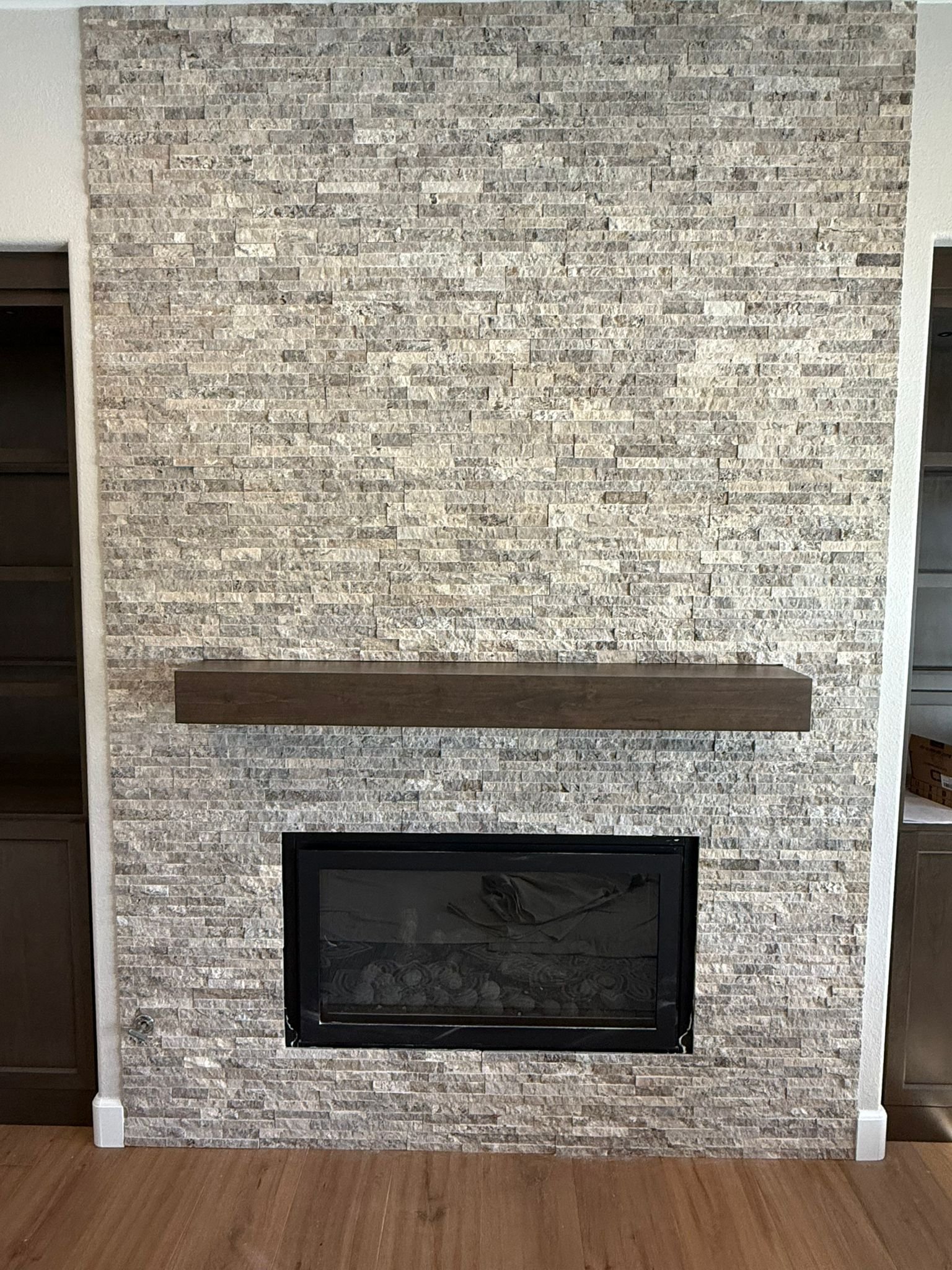Stone Fireplace Tile Installation